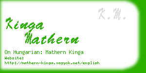 kinga mathern business card